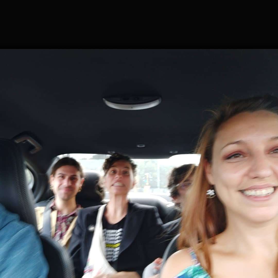 Driving Neil & Amanda back to Borgerhout