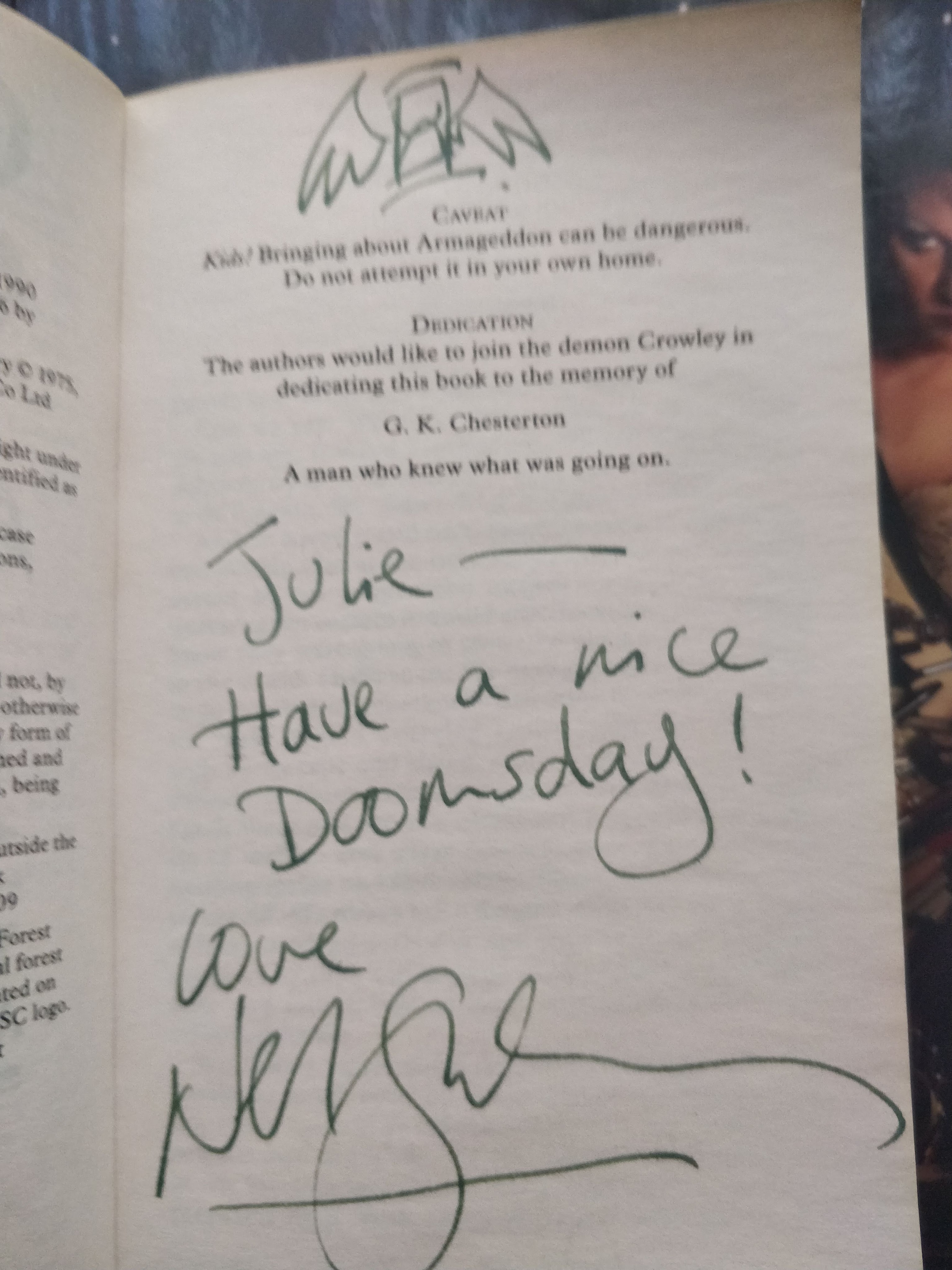 Good Omens signed by Neil Gaiman